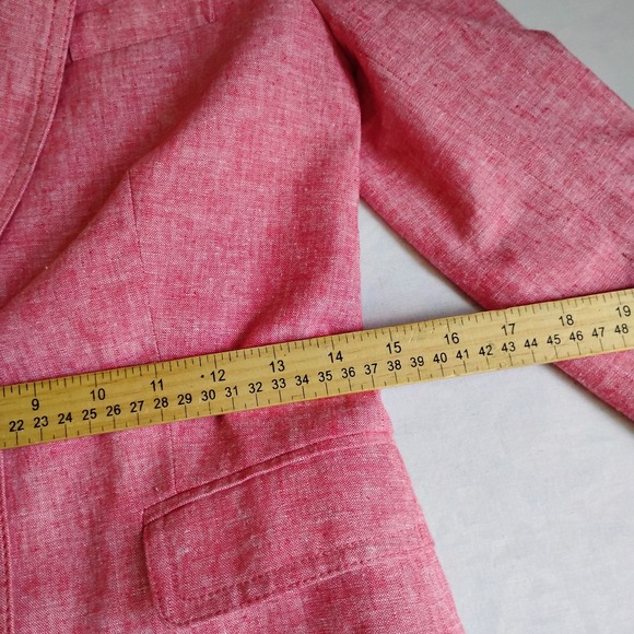 J Crew Blazer 00 Schoolboy Linen Blend Two Button Office‎ Preppy Work Corp - Picture 8 of 16